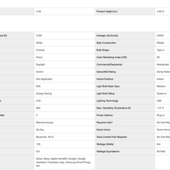 2-PHILIPS 60-Watt Equivalent A19 LED Smart Wi-Fi Color Changing Smart Light Bulb - Picture 10 of 10